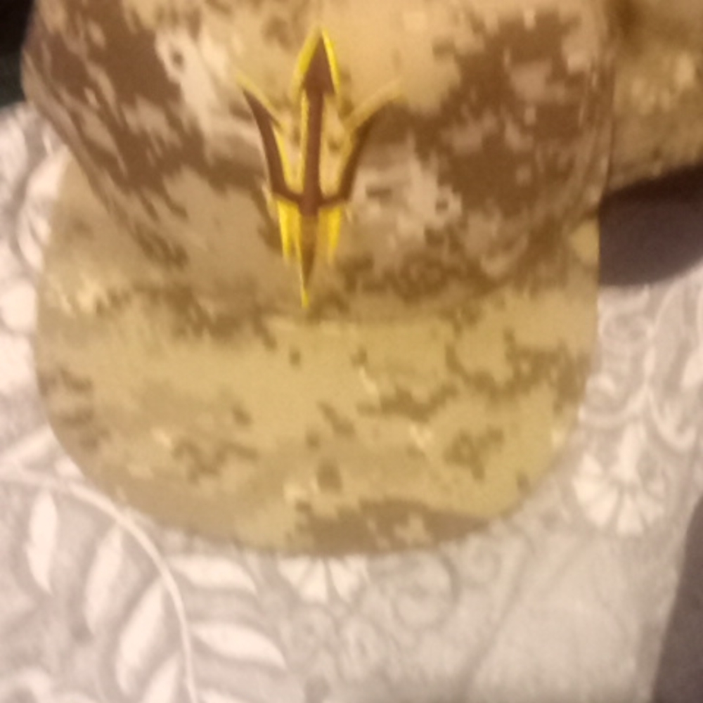 Zephyr the z hat, ASU desert camo fitted hat , size 7 1/2
